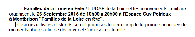 Capture udaf texte